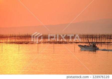 Omuta City Ariake Sea Nori field, 128976120