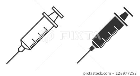 Syringe monochrome icon 128977252