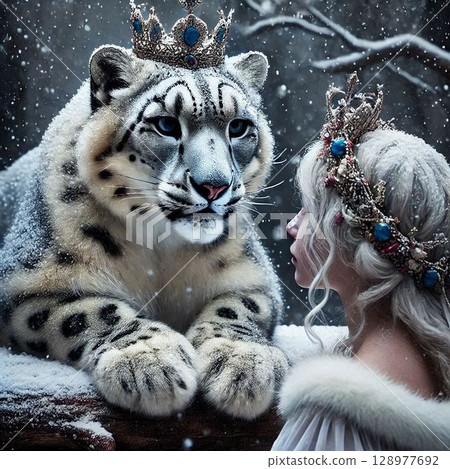 神秘的雪豹 128977692