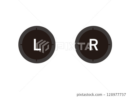 帶有簡單文字的模擬搖桿 128977737