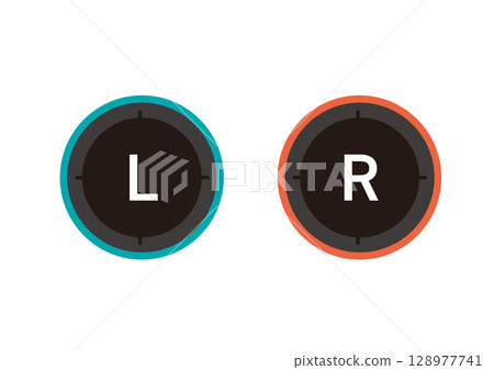 簡單的紅色和藍色操縱桿 128977741