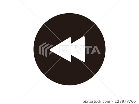 簡單的倒帶圖示素材 128977760