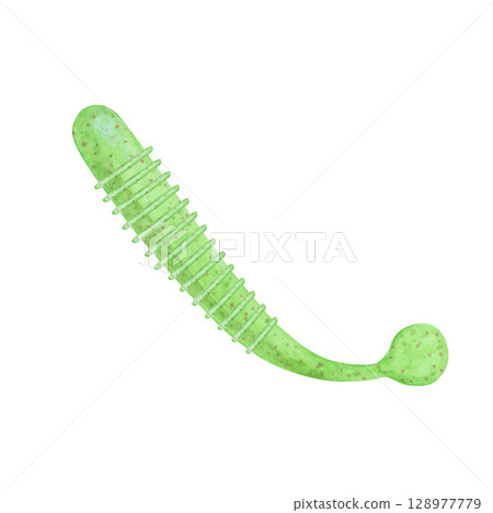 海釣、魚餌、水彩插圖 海釣、魚餌、水彩插圖 128977779