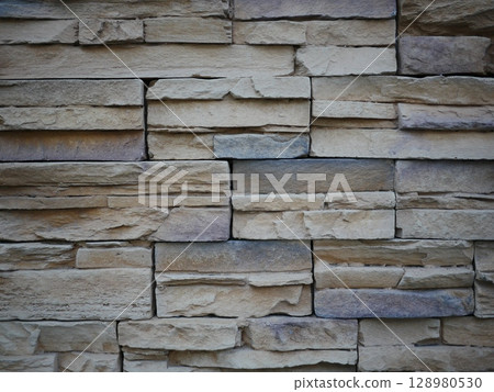 The charm of concrete blocks. Perfect as copy space. A background that makes the subject stand out. The charm of concrete blocks. Perfect as copy space. A background that makes the subject stand out. 128980530