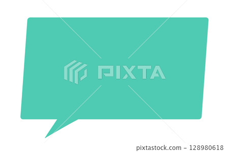 Speech bubble square 128980618