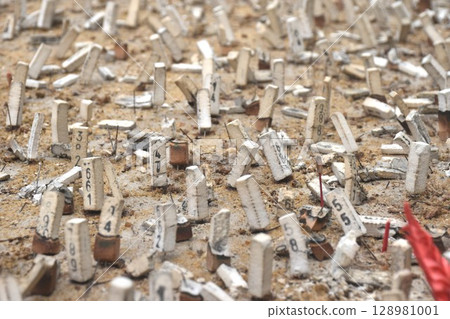 square incense stick after burn and show number in pot square incense stick after burn and show number in pot 128981001