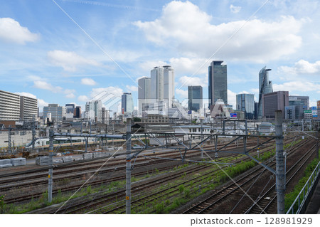 Skyscrapers around JR Nagoya Station (from Sasashima Live Station) Skyscrapers around JR Nagoya Station (from Sasashima Live Station) 128981929
