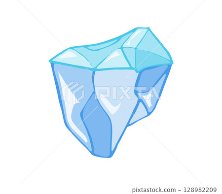 Melting iceberg floating on water, causing global warming and climate change Melting iceberg floating on water, causing global warming and climate change 128982209