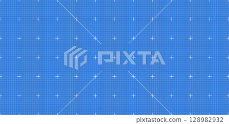 Bright engineering blueprint with white grid on blue background Bright engineering blueprint with white grid on blue background 128982932