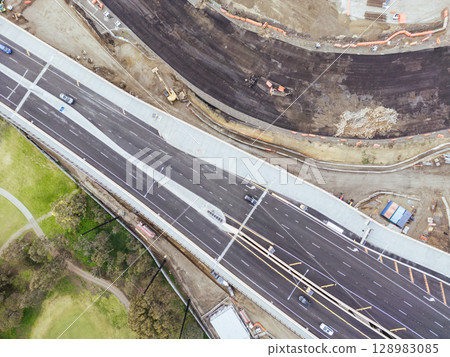 North East Link Under Construction in Melbourne Australia 128983085