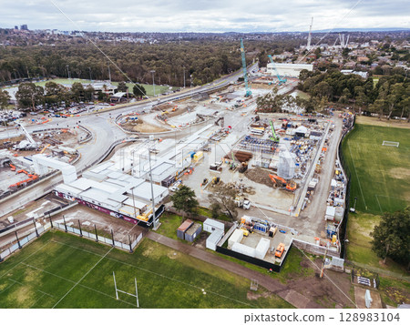 North East Link Under Construction in Melbourne Australia North East Link Under Construction in Melbourne Australia 128983104