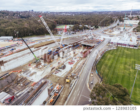 North East Link Under Construction in Melbourne Australia 128983105