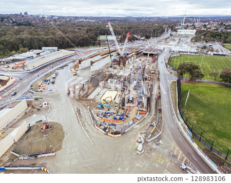 North East Link Under Construction in Melbourne Australia 128983106