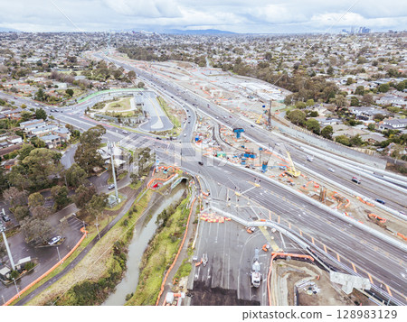 North East Link Under Construction in Melbourne Australia 128983129