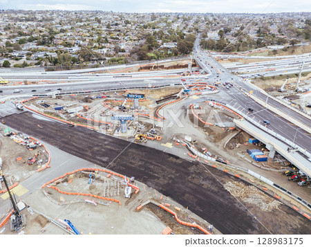 North East Link Under Construction in Melbourne Australia 128983175