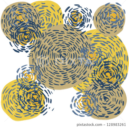 starry night impressionist style painting llustartion background 128983261