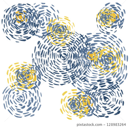 starry night impressionist style painting llustartion background 128983264