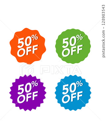 Discount Offer Price Multicolor Label stock illustration Discount Offer Price Multicolor Label stock illustration 128983543