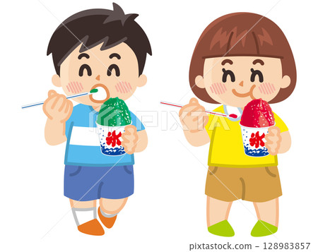 吃刨冰的孩子 吃刨冰的孩子 128983857