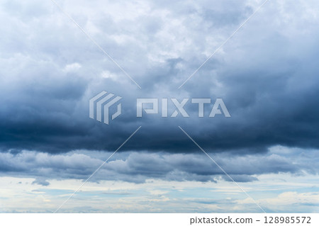 June sky: Cloudy morning sky and impressive clouds 11 128985572