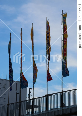 IG Arena in the evening during the Grand Sumo Tournament 128985681