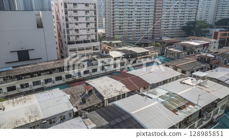 July 26 2025 Urban Neighborhood with Buildings and Market Stalls July 26 2025 Urban Neighborhood with Buildings and Market Stalls 128985851