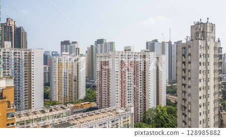 July 26 2025 Geometric Architecture of Ping Shek Estate, Hong Kong 128985882