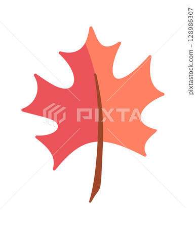Red maple leaf design element-插圖素材 [128986307] - PIXTA圖庫