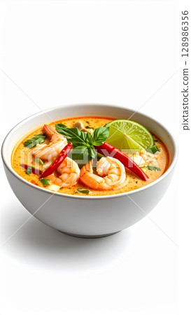 soup with seafood 128986356