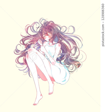 Sleeping girl 128986360