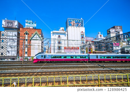 Tokyo cityscape in Japan View of hotel street etc. in front of Uguisudani Station Tokyo cityscape in Japan View of hotel street etc. in front of Uguisudani Station 128986425