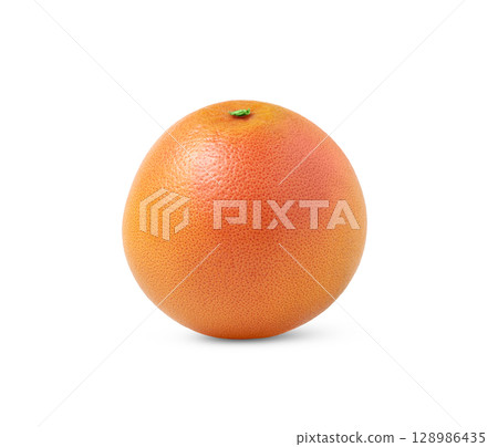 Single whole grapefruit isolated. Citrus fruit with clipping path. Single whole grapefruit isolated. Citrus fruit with clipping path. 128986435