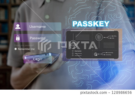 concept of using Passkey instead of a code set for maximum security Biometric Lock concept of using Passkey instead of a code set for maximum security Biometric Lock 128986656