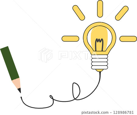 Illustrations that spark ideas 128986781