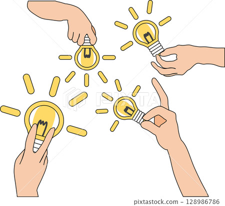 Illustrations that spark ideas 128986786