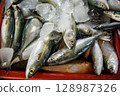 A Vibrant Fresh Fish Display at the Local Market, Showcasing Various Seafood Options 128987326