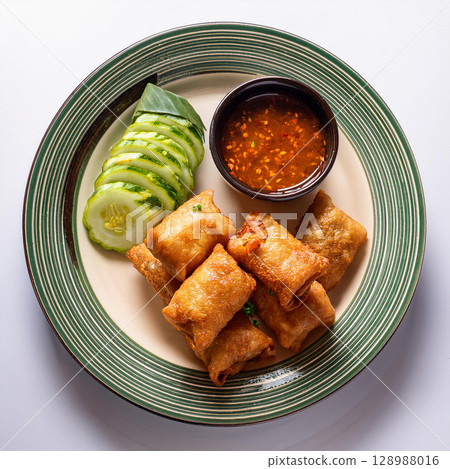 Crispy Ngoh Hiang Five Spice Meat Roll 128988016