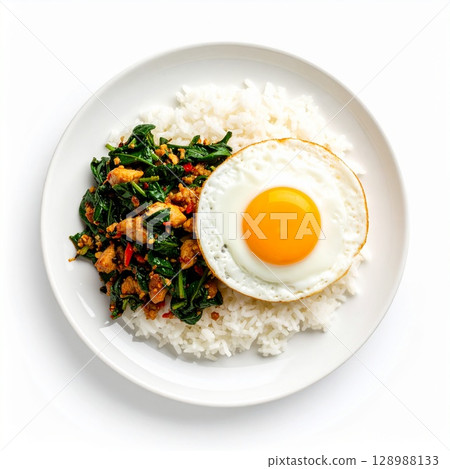 fried rice with pork 128988133
