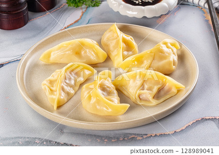 Japanese cuisine stuffed dumplings Gyoza 128989041