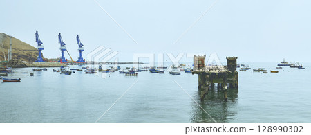 Panoramic view of the Chancay city. Lima, Peru. Panoramic view of the Chancay city. Lima, Peru. 128990302