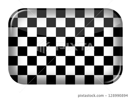Chequered flag web icon button Chequered flag web icon button 128990894