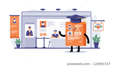Online education platform with graduation cap and student profile vector illustration Online education platform with graduation cap and student profile vector illustration 128991537