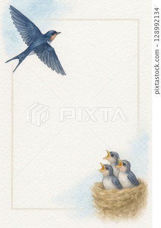 明信片:燕子養育孩子 明信片:燕子養育孩子 128992134