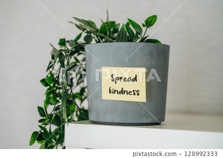 Spread Kindness sticker, conveying a positive message and promoting compassion and goodwill. 128992333