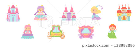 Little Princess Object and Royal Attribute Vector Set Little Princess Object and Royal Attribute Vector Set 128992896