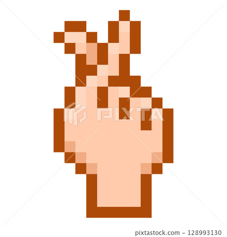 Hand gesture emoji emoticon vector pixel art, color 8 bit retro video game finger language sign ask money arm symbol 128993130