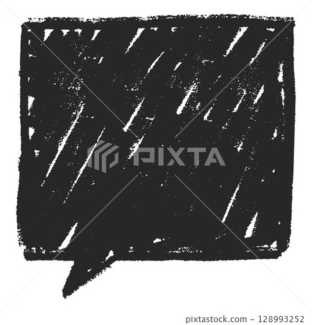 Speech bubble ink blank, vector cartoon crayon communication rectangle frame, text box black chalk texture, dialogue Speech bubble ink blank, vector cartoon crayon communication rectangle frame, text box black chalk texture, dialogue 128993252