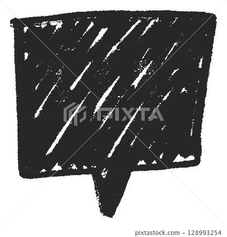 Pencil sketch of square dialog box shaded with black pencil. Pencil sketch of square dialog box shaded with black pencil. 128993254