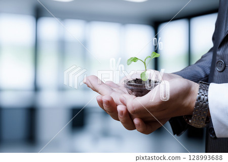 Growth and investment in a professional setting. 128993688