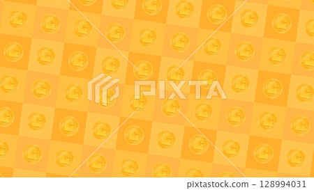 Coin tile background_16:9/4K size 128994031